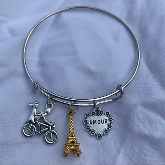 Brand New! Handmade! Adjustable Charm Bangle Bracelet! - Picture 7 of 7